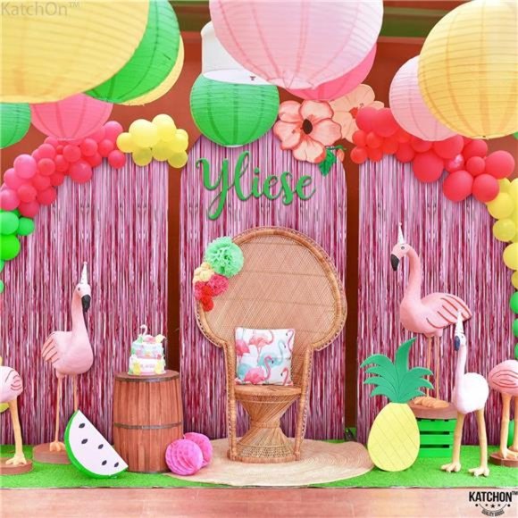 Pink Backdrop for Pink Party Decorations - XtraLarge 6.4x8 Feet, Pack of 2 - Picture 2 of 6